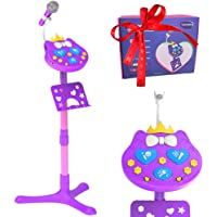 VOZKOM Kitty Star Karaoke Microfono niña niños- Máquina de Karaoke Pie de Micrófono Juguetes para Niñas- Regalos de…